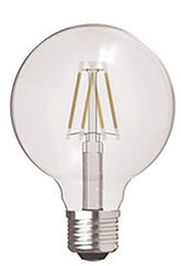 GE Industrial Solutions 23192 LED Bulb, Globe, G25 Lamp, 40 W Equivalent, E26 Lamp Base, Dimmable, Clear